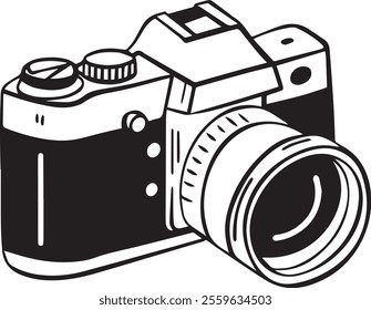 This is a Black Camera Vector