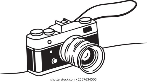 This is a Black Camera Vector