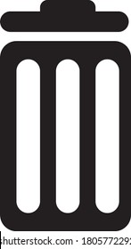 This is a Black color dustbin icon.