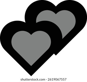 this is a  black double heart icon