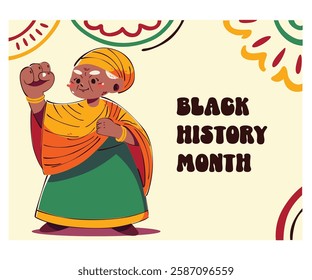 This Black History Month Background Illustration is a vibrant and engaging design that celebrates the rich heritage and contributions of the Black community