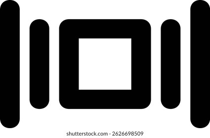 Este es un diseño de icono negro