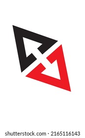 This is a black and red arrow logo which is suitable for designing clothes and hats