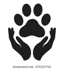Diese schwarze Silhouette Illustration zeigt ein Vektordesign von Tierpfotenabdrücken und Babyfußabdrücken, die ein Muster von Spuren und kunstvollen Abdrücken, die einen Schritt zu Fuß Konzept verfolgen erstellen