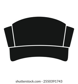 This black silhouette of a nurse hat represents healthcare professionals and the medical field