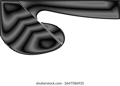 Esta es una Imagen abstracta en blanco y negro compuesta de líneas paralelas. 