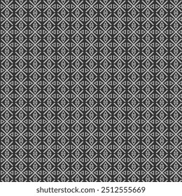 This black and white abstract seamless pattern is made by hand
