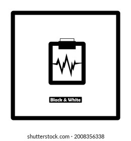 este es un vector de ilustración de icono del logotipo de papel blanco negro