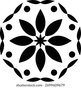 Este es un diseño de plantilla en blanco y negro de un Mand.eps