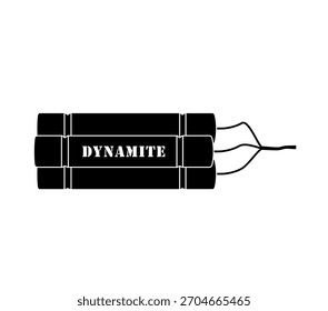 Este recurso de Vector blanco y negro presenta un Paquete de palos de dinamita con una mecha, perfecto para simbolizar el peligro, el poder o una idea "explosiva".