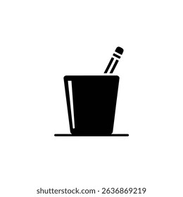 This black and white vector illustration features a mortar and pestle, commonly used for grinding herbs, spices, and other ingredients in cooking and medicine.