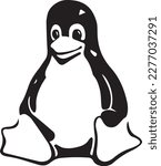 This is a black and white vector linux logo,black and white flat linux logo,best black and white flat linux logo,flat icon