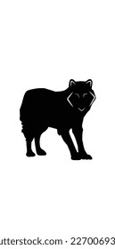 This black wolf vector image gives the impression of strength and agility to the characteristics of the wolf.
