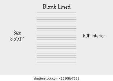 This  blank lined "KDP interior"  this is commercial use high-quality print for upload