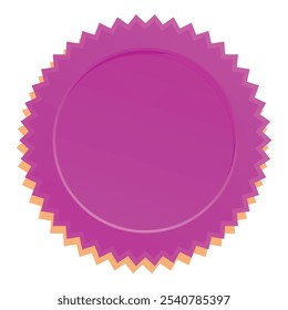 Este emblema de garantia roxo em branco é perfeito para ilustrar um serviço ou produto premium