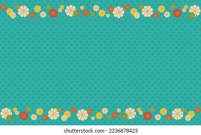 Este es un fondo azul con flores