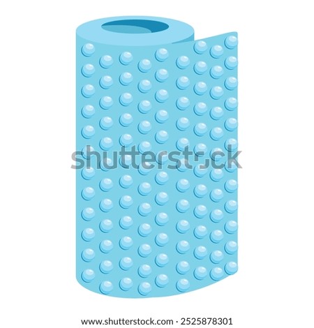 This blue bubble wrap roll is perfect for protecting fragile items during shipping and moving