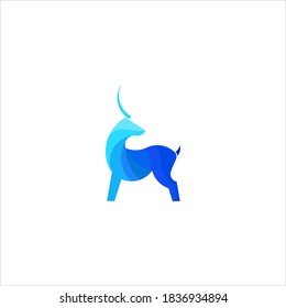 este es un logo de ciervo azul 