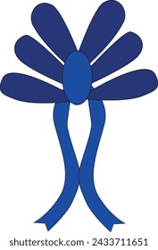 This is a blue hand drawn style ribbon. This may be used as a gift bow, for hair or in banners.