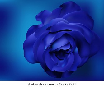This blue rose vector is designed in a clean drawer style with fine lines and soft gradients. It symbolizes mystery and uniqueness. It's perfect for prints or decorative designs or a gift