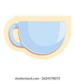 This blue tea cup icon is perfect for representing cafes, beverages, and more