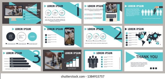 This blue template is the best as a business presentation, used in marketing and advertising, flyer and banner, the annual report. Elements on a dark grey background