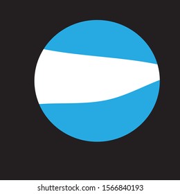 
This is a blue and white circle