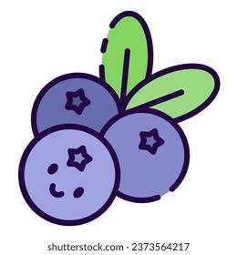 This blueberry icon is suitable for Thanksgiving event and autumn season.