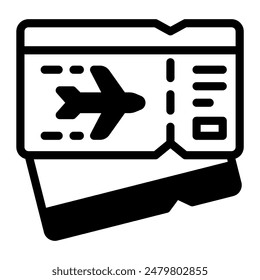 This Boarding pass icon is suitable for airport, aviation, transportation, etc.