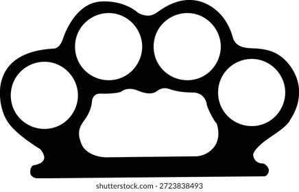 Esta ilustração de vetor de silhueta preta arrojada e agressiva apresenta um conjunto tradicional de socos de latão, magistralmente renderizados para destacar sua aderência icônica de quatro dedos e design industrial. Projetado especificamente para os mercados de roupas de rua, cultura urbana e artes marciais, este gráfico escalável captura temas de força, defesa e rebelião. A iluminação é retratada como uma estética limpa e plana com tons pretos de alto contraste contra um fundo branco, garantindo o reconhecimento imediato como um símbolo universal para a resistência e a garra da rua. A textura é caracterizada por caminhos vetoriais perfeitamente lisos e loops habilmente fechados, tornando o arquivo altamente otimizado para uso com hardware de corte de vinil como Cricut e Silhouette para produzir decalques de carro personalizados, vestuário de marca para esportes de combate, e projetos de imprensa de calor exclusivos para moda de contracultura. Conceitualmente, as imagens representam resiliência, história urbana e o poder bruto muitas vezes associado com a arte de rua metropolitana. Serve como um recurso versátil para criar logotipos de clubes de boxe, sinalização para equipamentos táticos ou adesivos digitais para comentários em mídias sociais focados em resistência e proteção. O artesanato profissional garante que a forma geométrica característica permaneça nítida e clara mesmo quando redimensionada para ícones móveis de pequena escala ou banners de protesto de grande escala. [Notação de vencimento: Sim]