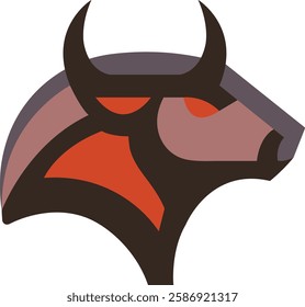 This bold bull head design, featuring sharp horns and vibrant colors, is perfect for creating a strong brand identity. The striking imagery captures attention and conveys power.
