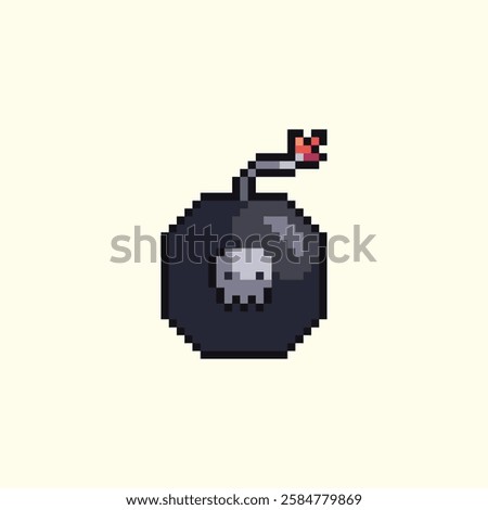 this is a bomb in pixel art with colorful color,this item good for presentations,stickers, icons, t shirt design,game asset,logo and project.