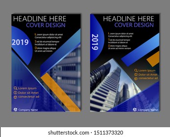 this is a book cover, designed modern with a deep blue and black color, can be used for books, magazines, brochures and others, this background image is just an example, it can be replaced as you wish