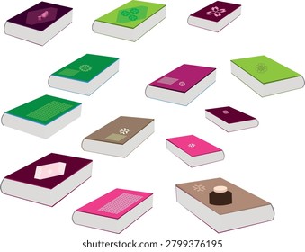 This book design is suitable for all kinds of graphics, printing, web, multimedia, and online platforms. Every design can be used and customised by changing colours and sizes.
