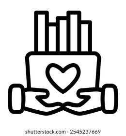Este ícone de doação do Livro é adequado para voluntários, pessoas humanitárias e de ajuda, etc.