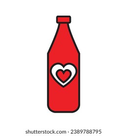 This is a bottle with a love theme