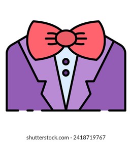 This Bowtie icon is suitable for Mardi Gras carnival, Medieval, party, etc.