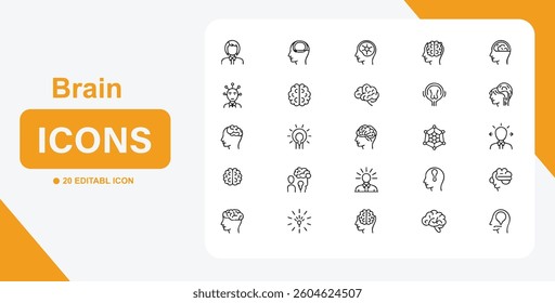 this is a brain icons collection vector illustration of creative mind, intelligence, idea, thinking process and innovation. it is perfect for any project related to the brain and mind.

