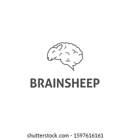 this is brain sheep logo design