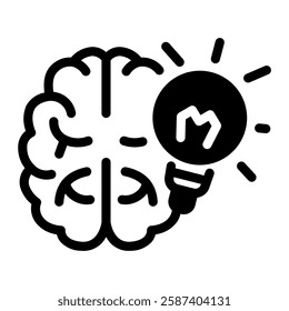 This Brainstorming icon is suitable for Business Motivation, Business Improvement, etc.