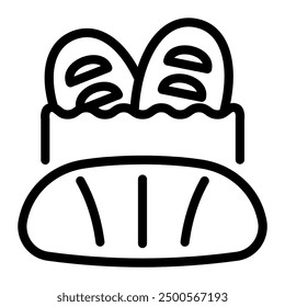 This Bread icon is suitable for Groceries, Shopping, Ecommerce, etc.