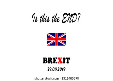 Is this the end? Brexit concept. Vector design