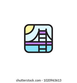 This bridge vector app icons logo would suitable with your content