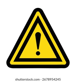 Este es un triángulo amarillo brillante con un punto de exclamación negro, que significa una advertencia o alerta.