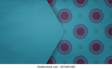 This brochure is printed in green with an abstract purple pattern.