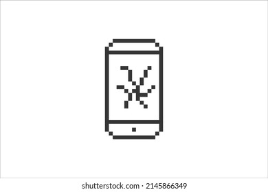 this is a broken smartphone screen icon