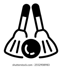 This Broom ball icon is suitable for winter sport, sport, winter holiday, etc.