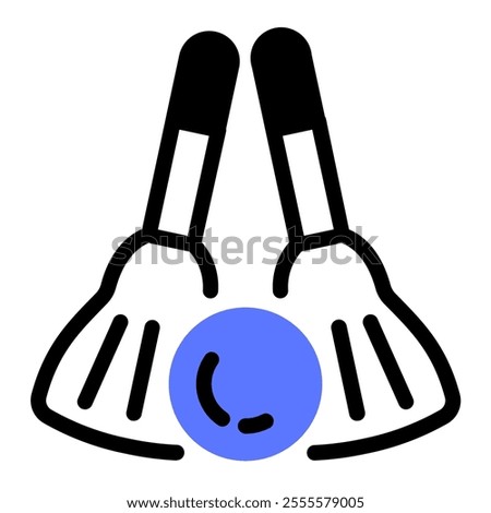 This Broom ball icon is suitable for winter sport, sport, winter holiday, etc.