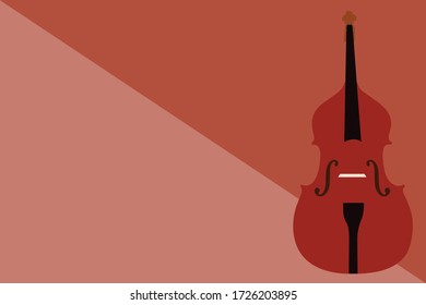 This is brown background with doublebass.