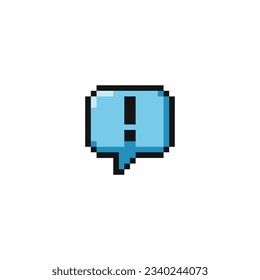 this is bubble chat icon in pixel art with blue color and white background ,this item good for presentations,stickers, icons, t shirt design,game asset,logo and your project